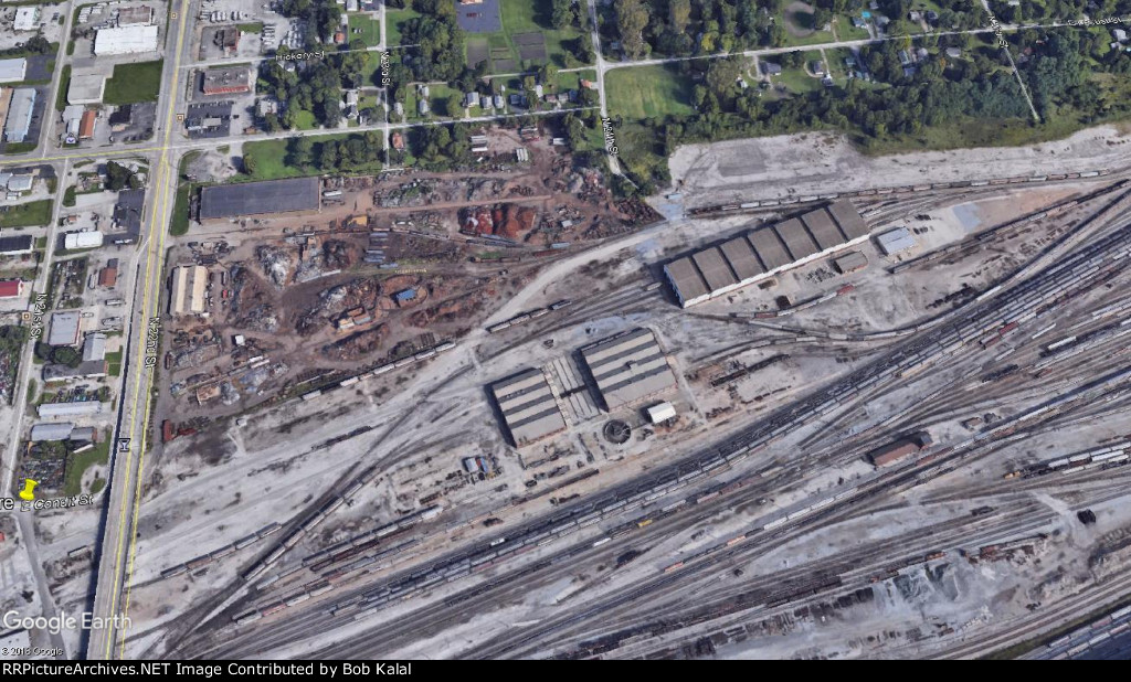 Decaturs Mervis Recycling Scrap Yard NS Car Barn Transfer Table Aerial